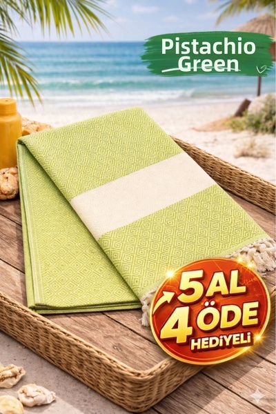 serelya Πετσέτα Παραλίας Πεστεμάλ 100% Βαμβακερή με Διαμαντένιο Σχέδιο Τουρκι...