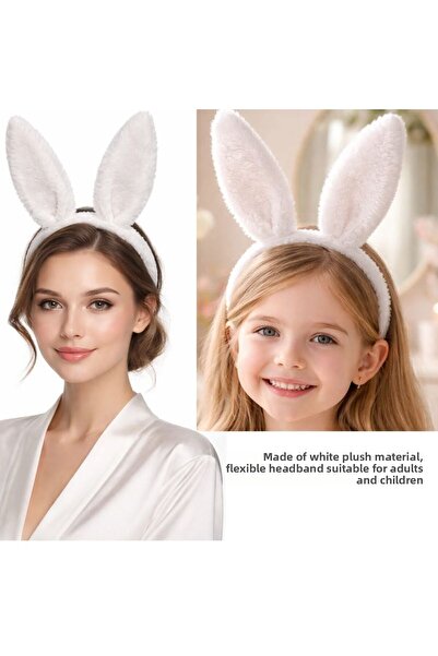 partidolu Корона за заек за представления Уши на заек в бял цвят