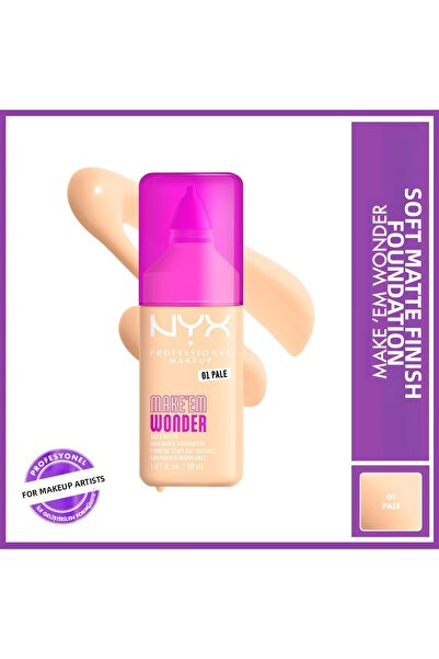 NYX كريم أساس ميك إم ووندر 01 بال لون بالي