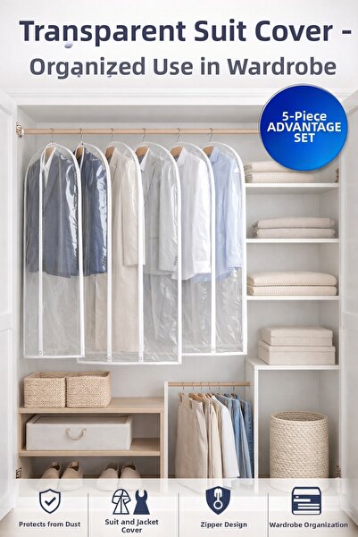 WestCover Transparent Dress Cover Protective Gamboç 5 Pieces 50X100Cm