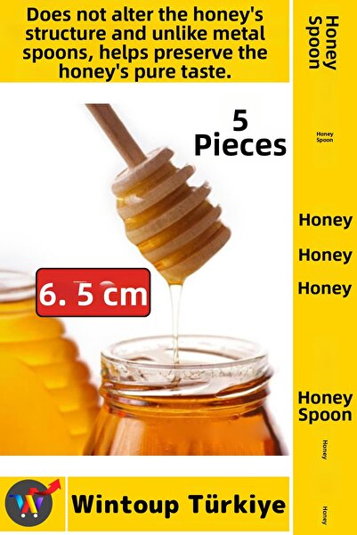 Wintoup # Honey Spoon Natural Wood, Does Not Alter Taste, Special Channel Des...