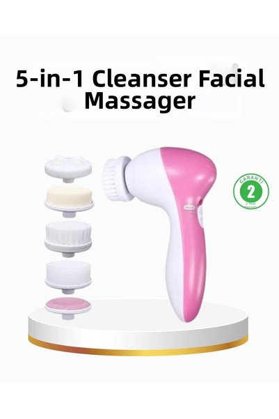 NW NessiWorld 5-in-1 Facial Cleansing Device – Massage, Brush, Exfoliation an...