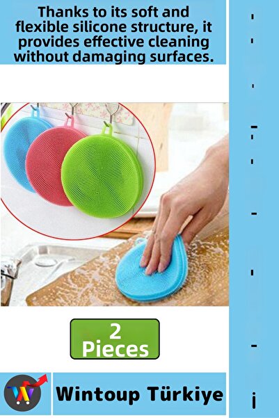 Wintoup # Dishwashing Sponge Countertop Vegetable Fruit Cleaning Non-Exhausti...