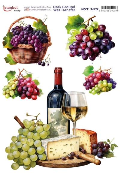 İstanbul Hobi Dark Background Water Transfer Paper 25X35Cm Kst-155