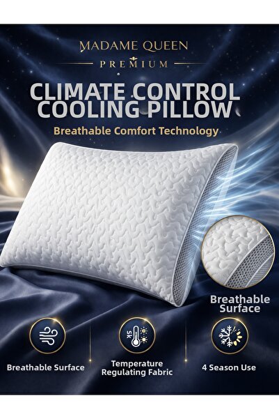 MADAME QUEEN Premium Κλιματιζόμενο Μαξιλάρι – 360 °   Με κανάλια αέρα 800γρ