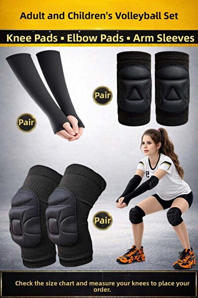 Liggo مجموعة واقيات الركبة والكوع للكرة الطائرة للكبار والأطفال