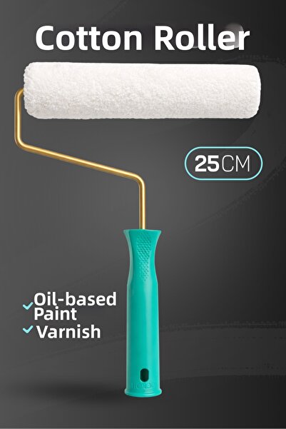 Badem10 (قطعة واحدة) رول دهان مخملي بطول 25 سم من فيرنيك إكسبرت، مناسب للدهان...