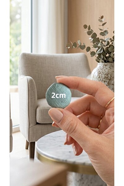 Zümrüdüanka Handmade Khaki Green Color Rafia Rope Covered Metal Hook Button