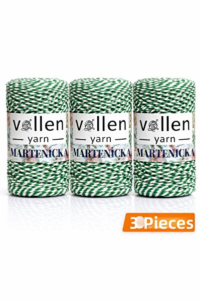 vollen yarn 3 Pcs, Premium 150 Meters 200 g Marteniçka Ribbon, Gift Packaging...