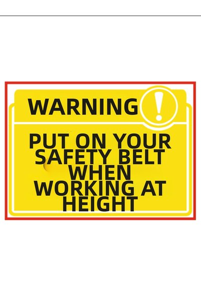 HiperAD Reklam Dekota Wall Print with Writing "Put Your Belt on While Working...