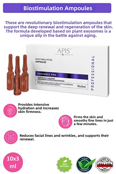 Apis Natural Cosmetics أمبولة عشبية EXOSOMES PRO مضادة للشيخوخة 10 × 3 مل