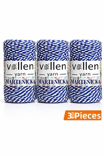vollen yarn 3 Pcs, Premium 150 Meters 200 g Marteniçka Ribbon, Gift Packaging...