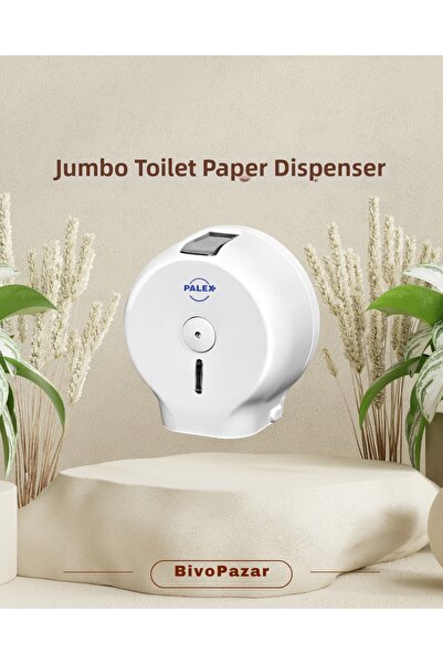 Palex Диспенсър за тоалетна хартия Джъмбо, бял