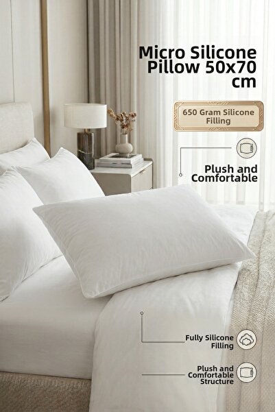 Morlay 650 Gr Micro Silicone Pillow 50X70 cm Thick and Comfortable Pillow