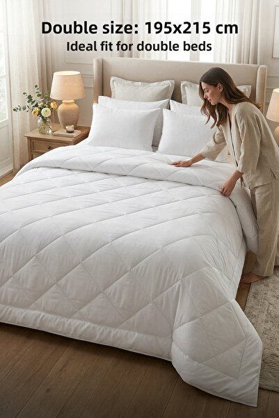 Morlay Double Micro Quilted Silicone Quilt 195X215 cm Antiallergic Anti-Sweat...