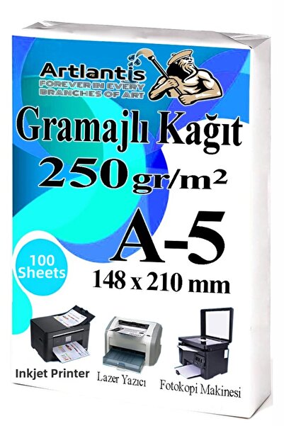 Artlantis ورق تصوير فوتوغرافي بوزن A5 جرامي، 100 قطعة، 250 جرام، ورق شهادات، ...