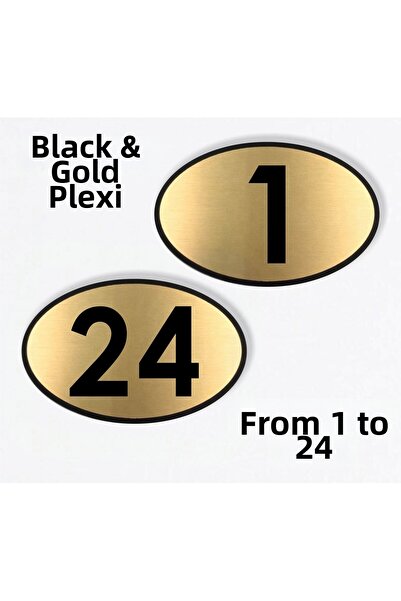 zafrakreklam Ellipse Laser Black & Gold from 1 to 24 - Apartment Site -Apartm...