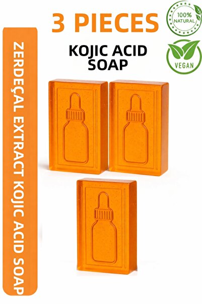 VERANT 3 قطع من صابون حمض الكوجيك الكوري المضاد للبقع والتجاعيد (العناية بالب...