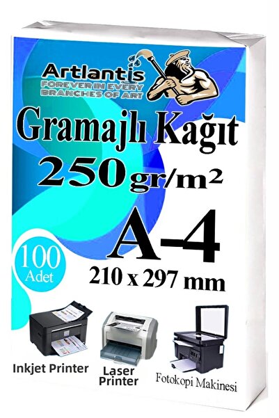 Artlantis ورق تصوير فوتوغرافي بوزن A4، 100 قطعة، 250 جرام، ورق شهادات، ورق طب...