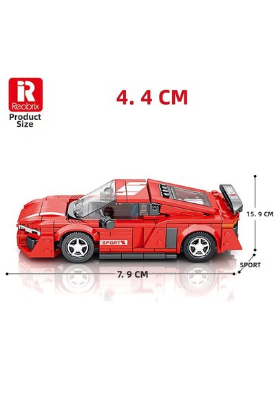 REOBRIX Creator 681 Audi R8 Sports Car Creative Building Block Set Building Blocks - 413 Pieces
