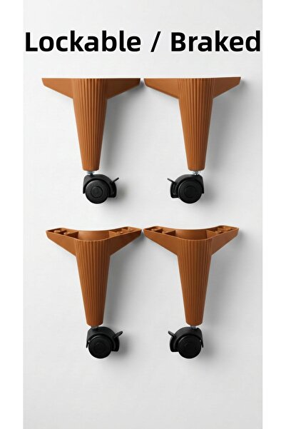 elbse قاعدة طاولة بعجلات مع فرامل قابلة للقفل، قاعدة طاولة جانبية ذكية، قاعدة...