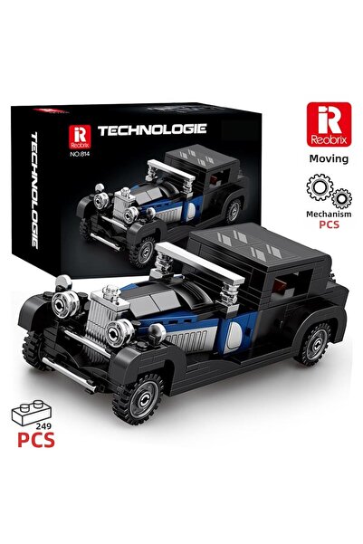 REOBRIX مجموعة مكعبات بناء سيارة كلاسيكية إبداعية من نوع بوجاتي تايب 41 رويال...