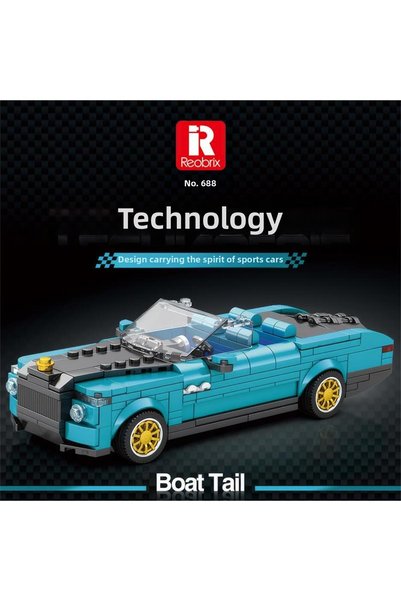 REOBRIX Creator 688 Rolls Royce Boat Tail Car Creative Building Block Set Building Blocks - 417 Pieces