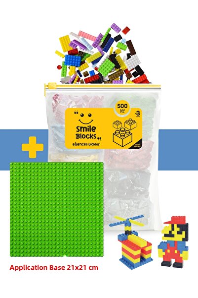 p parti oyunevi Smile Blocks Micro Block Educational Toy with Green Backgroun...