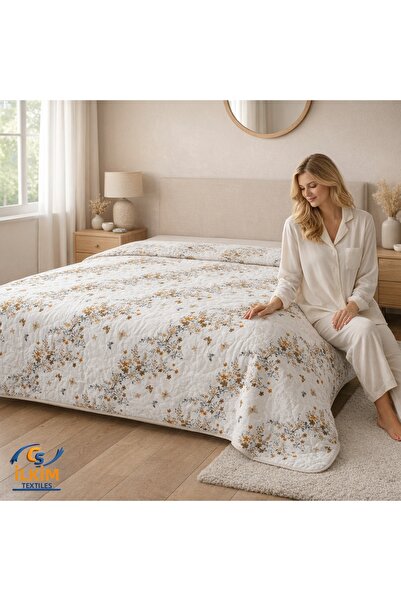 cs ilkim Quilted Cotton Double, Multi-Purpose Bedspread / Pike 200 X 230 cm (...