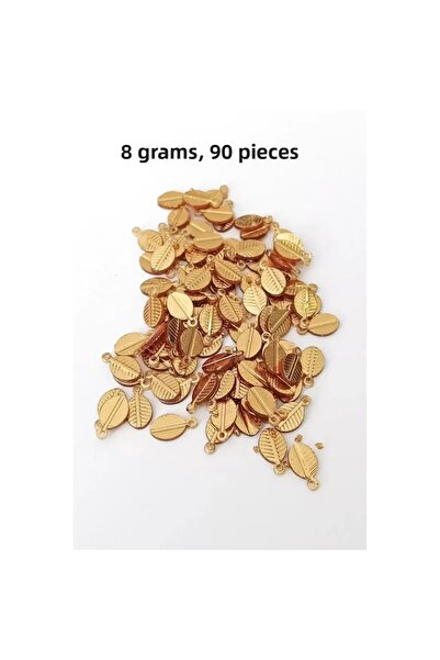 Ne verelim size أويا فستان سهرة سوار قلادة شبكي معدني بلاستيك ترتر ذهبي اللون...