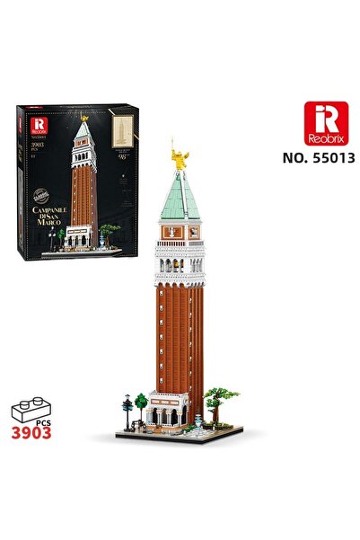 REOBRIX 55013 مجموعة مكعبات بناء برج الساعة الإبداعية لسانت مارك (كامبانيل دي...