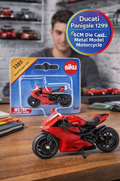 TOYFEST Siku Ducati Panigale 1299 Red Metal Toy Motorcycle Die Cast Collectib...