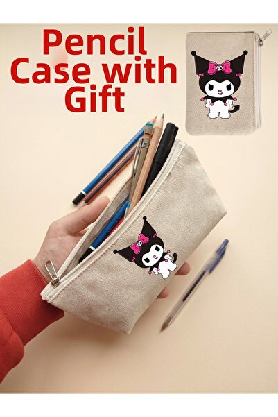 JANJAN حامل أقلام من القماش، منظم متعدد الأغراض، حافظة أقلام، حقيبة مكياج، حق...