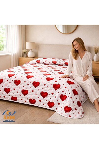 cs ilkim غطاء سرير مبطن من القطن متعدد الأغراض / بيكيه 160 × 220 سم (موديل جديد)