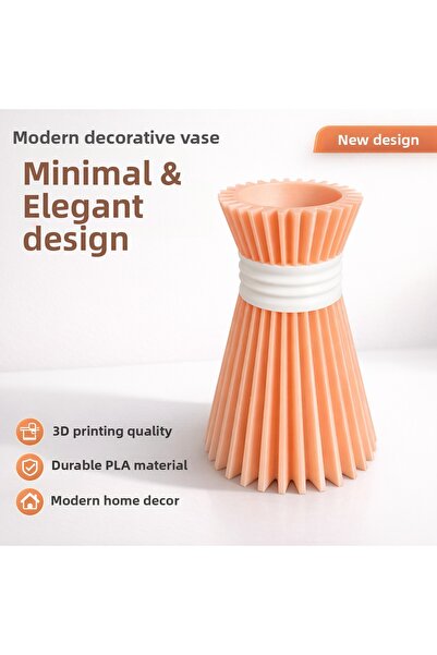 StudioAslanDesign Minimal Decorative Vase 16 cm |   Modern Stylish Design |  ...