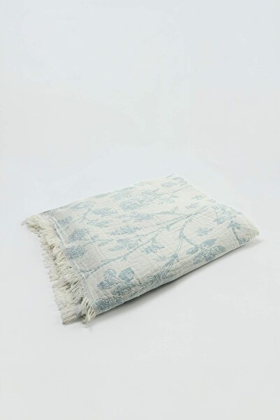 TRENDYOLMİLLA HOME Doppelbett-Tagesdecke aus Musselin mit Blumenmuster, 200 x...