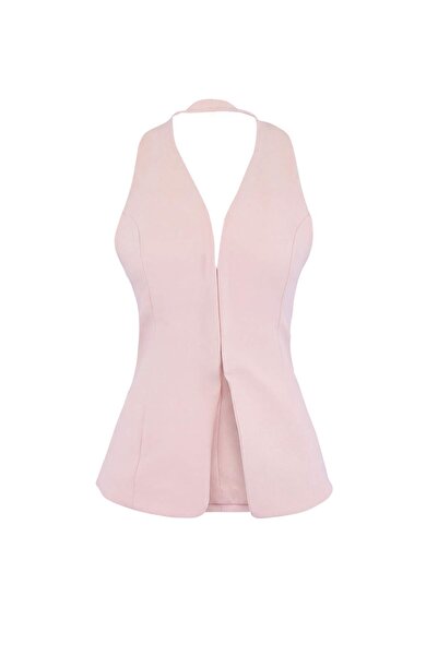 Trendyol Collection إصدار محدود باللون الأبيض سترة TWOSS26YE00040