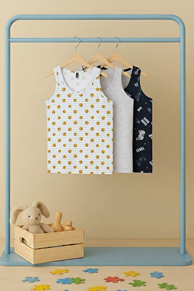 TRENDYOLKIDS Multicolored 3-Pack Boys' Undershirts