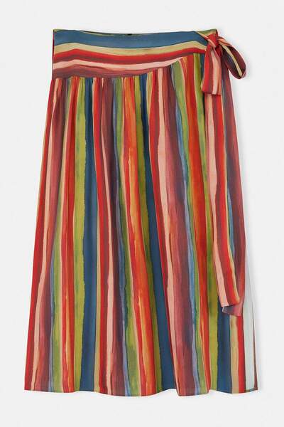 Trendyol Curve Fusta multicolora țesut marimi mari TBBSS26AZ00028