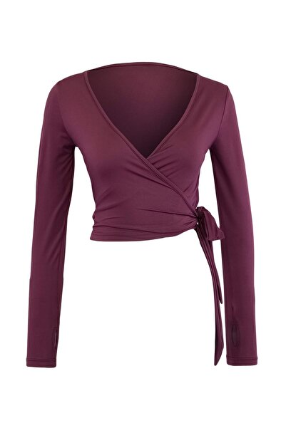 Колекция Trendyol Plum Micro Къса блуза THMSS26BZ00002