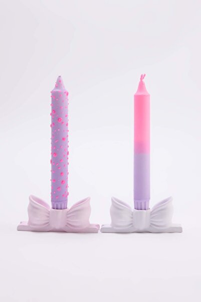 TRENDYOLMİLLA HOME 2-teiliges farbiges Kerzenständer-Set (Kerzenhalter nicht ...