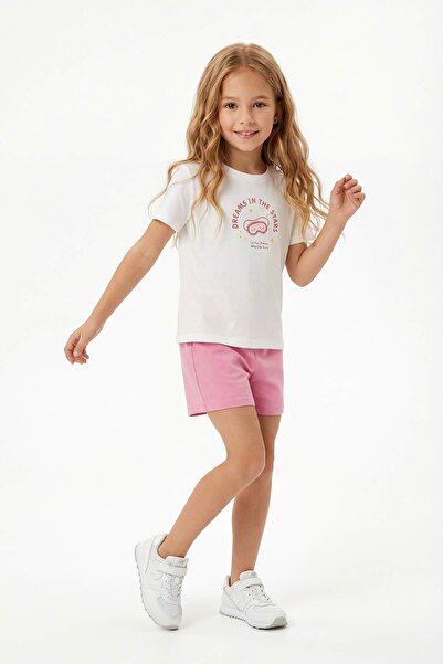 TRENDYOLKIDS Weißes Mädchen-Pyjama-Set TKDSS26PT00021