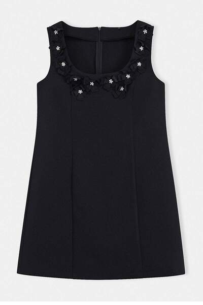 Trendyol Curve Schwarzes Finike gewebtes Kleid in Übergröße TBBSS26AH00103