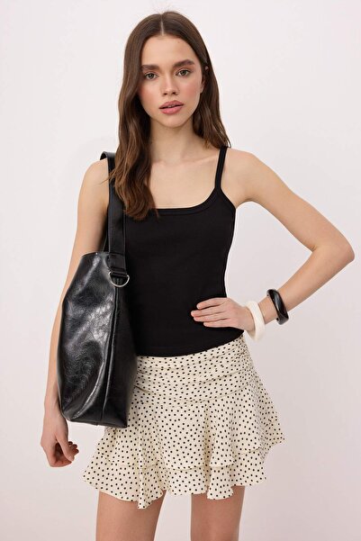 Trendyol Kollektion Schwarzes, eng anliegendes, ärmelloses, geripptes Tanktop...