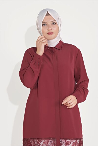 Alvina Hidden Button Lace Tunic 20049