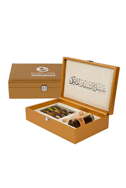 Al Malaky Royal علبة عسل من جلد الذهبي تحتوي على 140 غرام من عسل السدر الإمار...