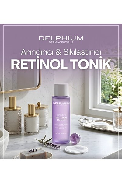 DELPHİUM Retinol Toner – Arındırıcı ve Sıkılaştırıcı Tonik | 200 ml