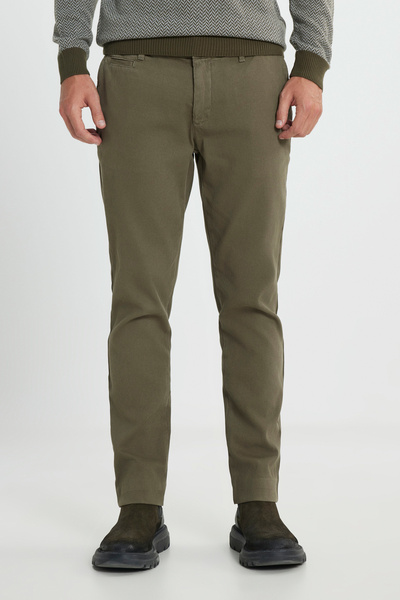 ALTINYILDIZ CLASSICS Altınyıldız Classics Хакі Слім Фіт Чоловічі Штани - З Бі...