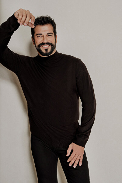 ALTINYILDIZ CLASSICS Ανδρικό πλεκτό πουλόβερ με μισό λαιμό με μισό ζιβάγκο, μ...