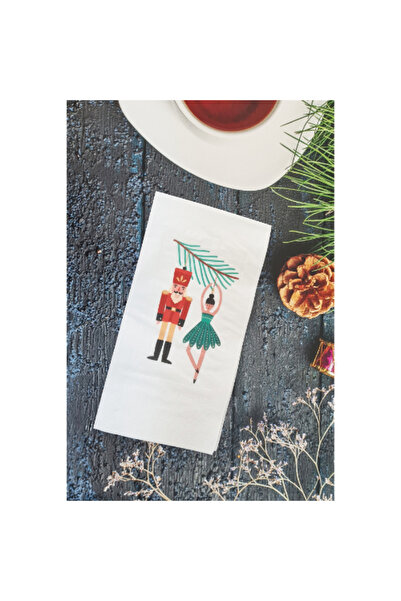 PEKSHOP مناديل تقديم طعام عيد الميلاد بتصميم الجندي وراقصة الباليه